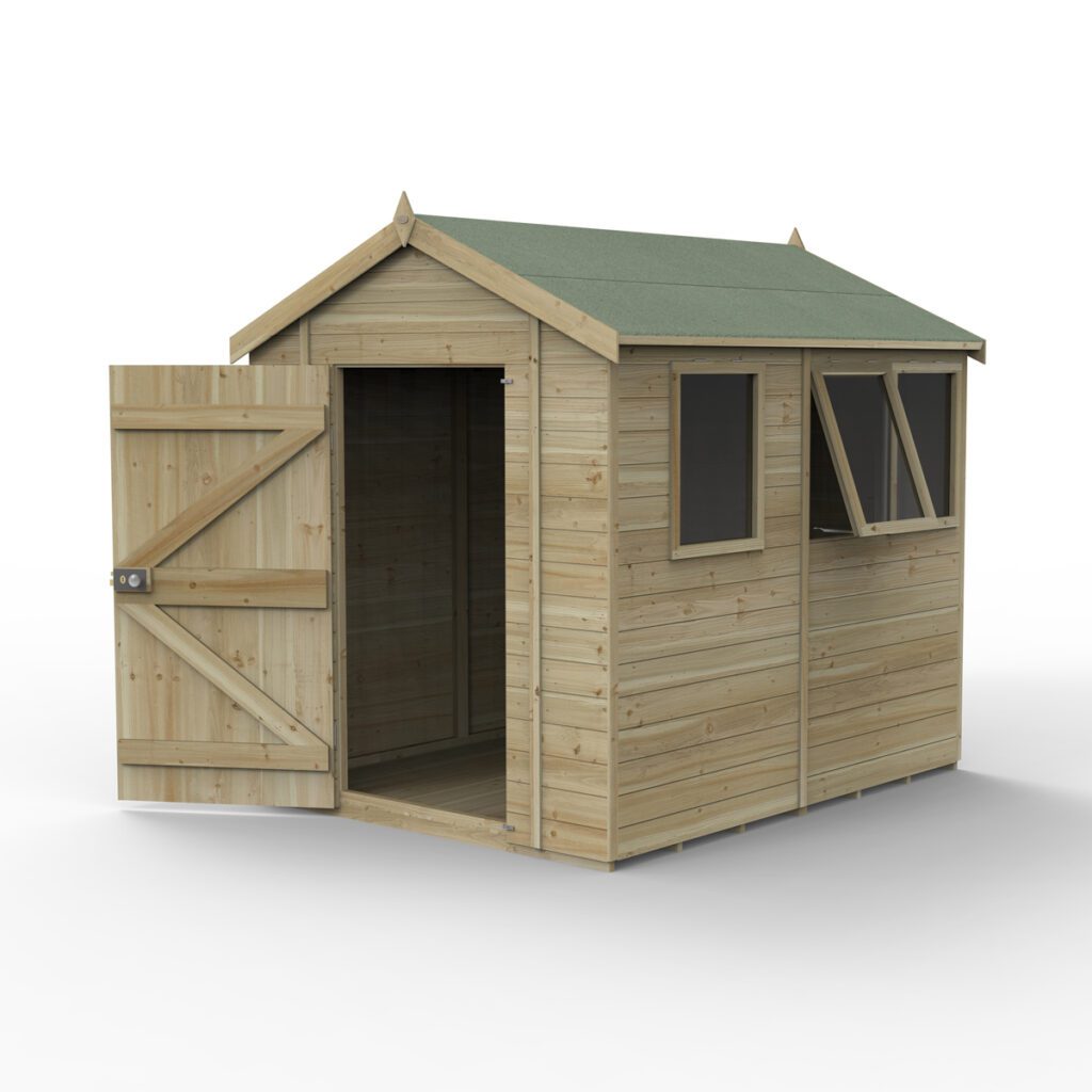 Timberdale 8×6 Apex Shed – Three Windows  with Installation 5013053194683 2